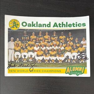 Oakland Athletics 1974 World Series Champions Signed Photo